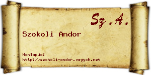 Szokoli Andor névjegykártya